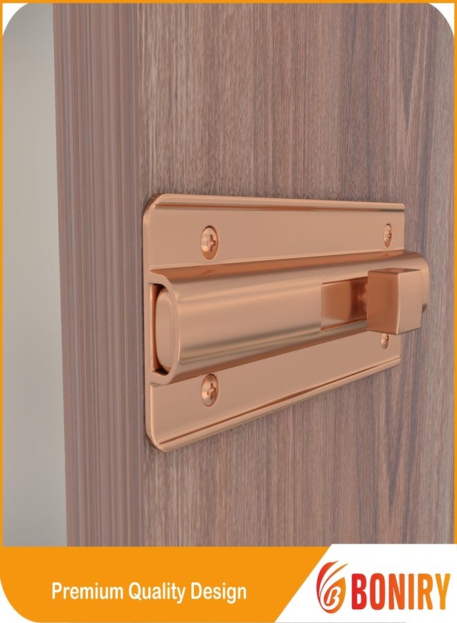 Boniry Premium Heavy Duty Door Latch | Door Stopper Lock | Main Door High Security and Home and Office Doors for Wooden and PVC Door Latch (1, Rose Gold) - Image 3